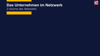 Das Unternehmen im Netzwerk
3 Axiome des Netzwerks
 