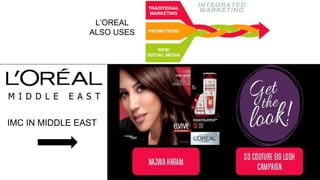 L’OREAL
ALSO USES
IMC IN MIDDLE EAST
 