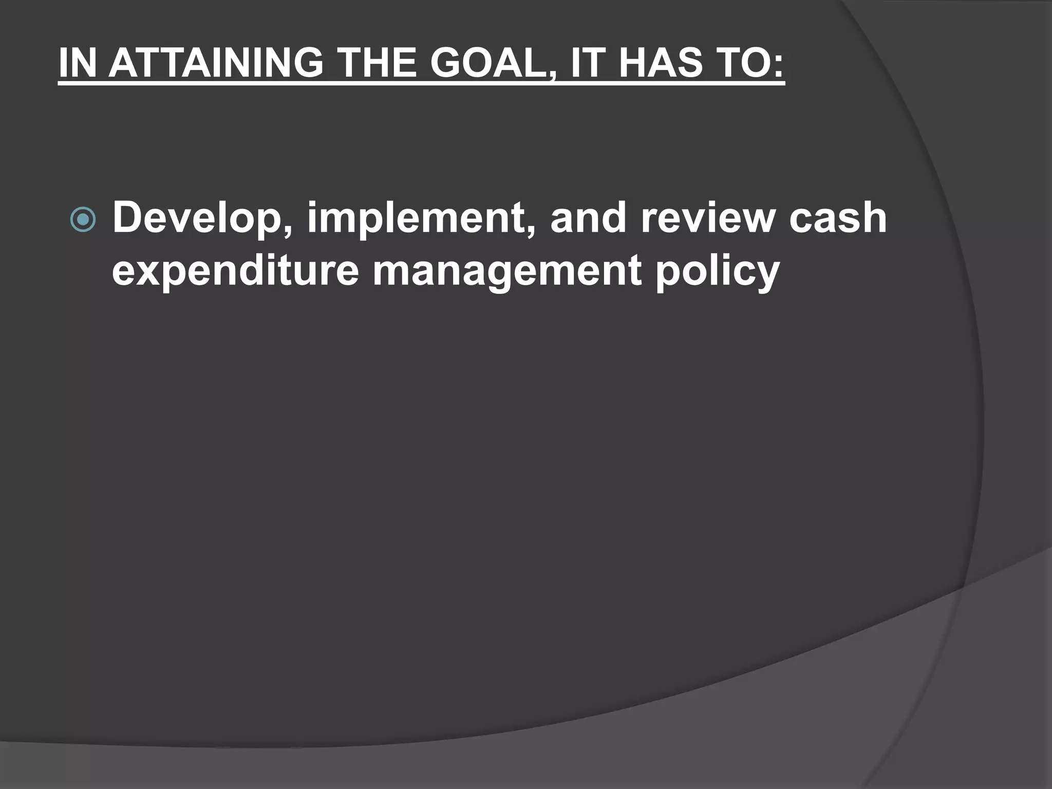 Budget Release ServicesThe DBM shall introduce improvements in its expenditure programming and budget releasing (both for allotments and cash allocations) to provide funding predictability and minimize disruptions to agency operations, and to assist agencies to accomplish their operational targets.