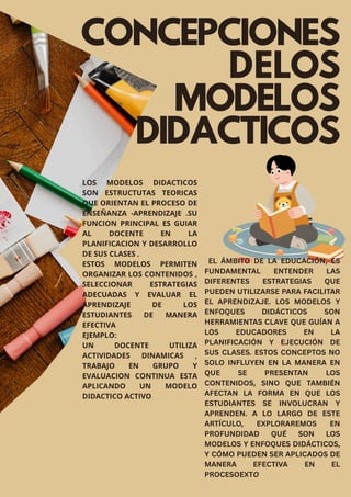 MODELOS DIDACTICOS PARA UN MEJOR PROCESO DE ENSEÑANZA Y APRENDIZAJE. | PDF