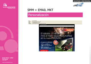 SMM + EMAIL MKT Personalización Social Media +eMail Marketing Social Media +eMail Marketing Junio 2010 www.LorenaAmarante.com 