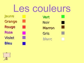 Les couleurs Jaune 