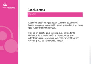 Medios SocialesWOM (Word of Mouth) El Boca a Boca en internetCuando la información se pone a disposición de otros, se vuelve pública y se viraliza.  Estas calificaciones y opiniones influyen en el proceso de decisión de compra.
