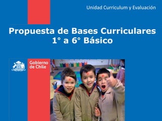 Unidad Curriculum y Evaluación



Propuesta de Bases Curriculares
        1° a 6° Básico
 