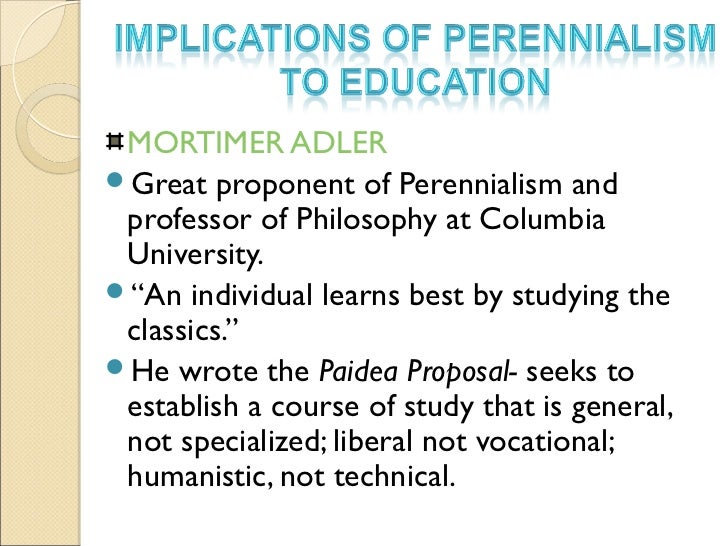 Perennialism (My Report)
