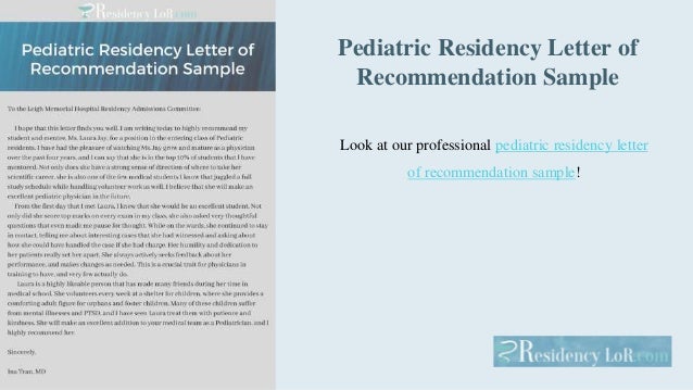 top 9 letters of recommendation for medical residency samples sample letter of recommendation for psychiatry residency