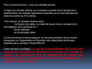 Effets de mise en place des SDCI4- s'assurer qu'à l'avenir, de nouveaux syndicats ne puissent être créés en contradiction avec les prescriptions du schéma arrêté ou les objectifs qui ont présidé à son élaboration. Il convient donc que le préfet s'assure de la compatibilité à ces objectifs et au schéma des futurs projets de création. 5- permet la fusion entre syndicats sans avoir nécessairement recours à une lourde procédure de dissolution. 6- clarifie les règles actuelles en prévoyant la substitution de l'EPCI à fiscalité propre au syndicat dès qu'il y a identité de périmètre, quel qu'en soit le fait générateur. 