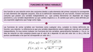 Una función es una relación entre dos conjuntos donde a cada elemento del primer conjunto le corresponde
un solo elemento ...