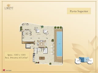 Pavto Superior Aptos. 1502 e 1503 Área .Privativa 653,45m² 