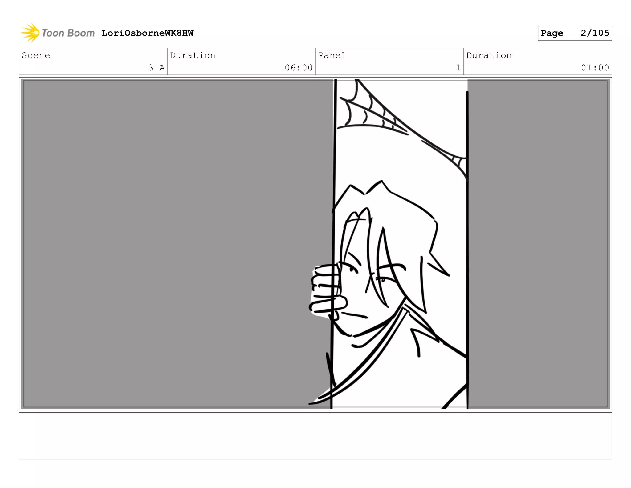 Scene
3_A
Duration
06:00
Panel
1
Duration
01:00
LoriOsborneWK8HW Page 2/105
 