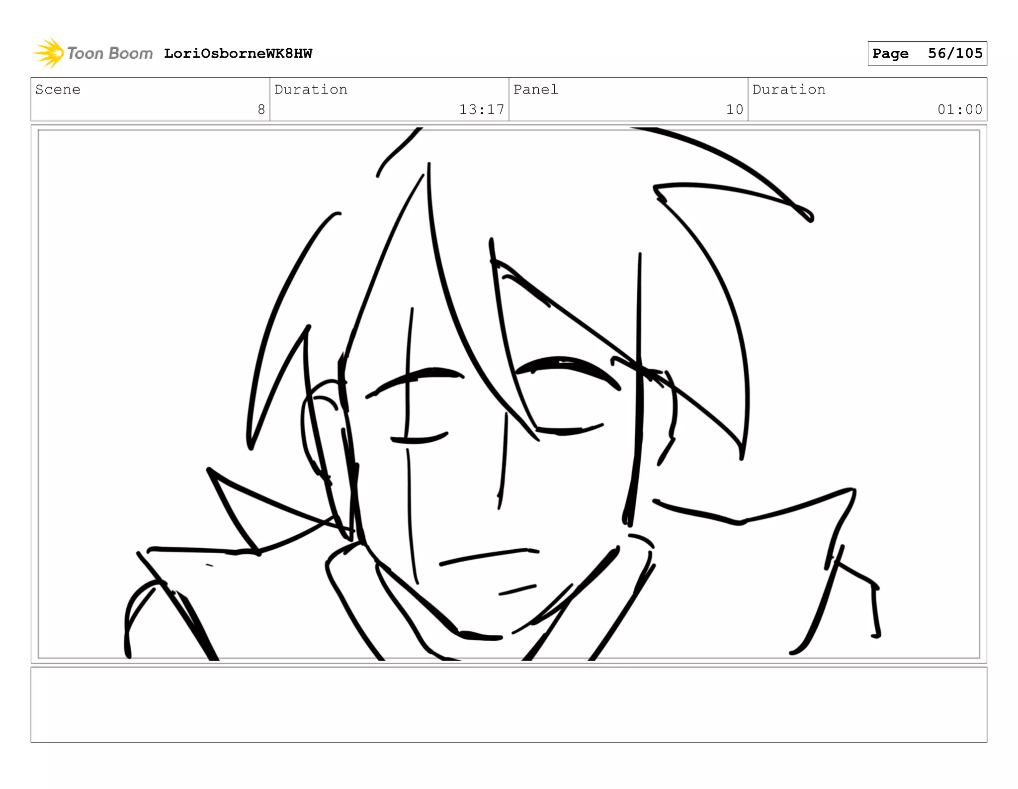 Scene
8
Duration
13:17
Panel
10
Duration
01:00
LoriOsborneWK8HW Page 56/105
 