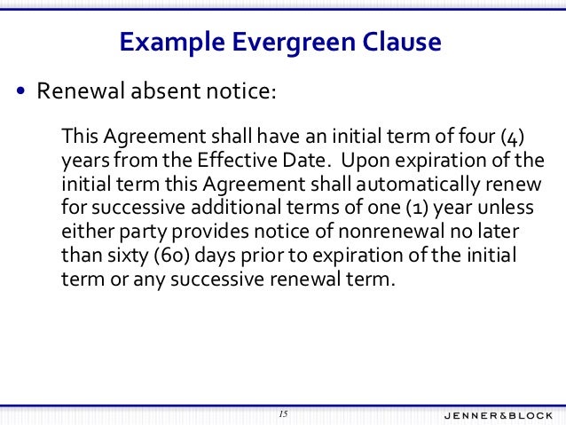 Evergreen Clause Fundamentals