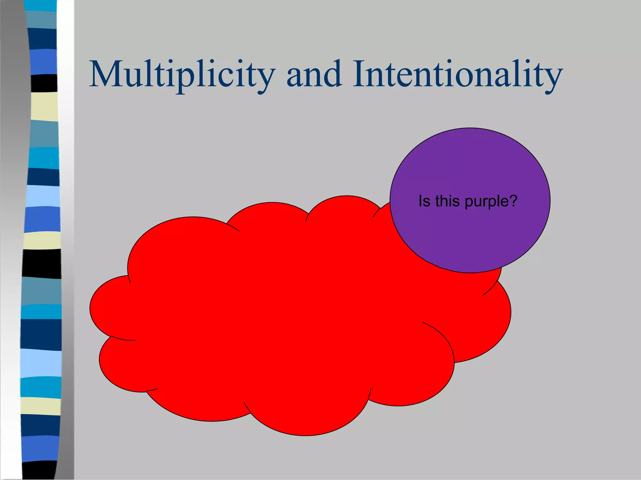 Multiplicity and Intentionality


                     Is this purple?
 