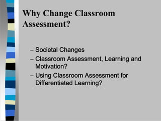 Lorna Earl Rethinking Classroom Assessment With Purpose In Mind | PDF