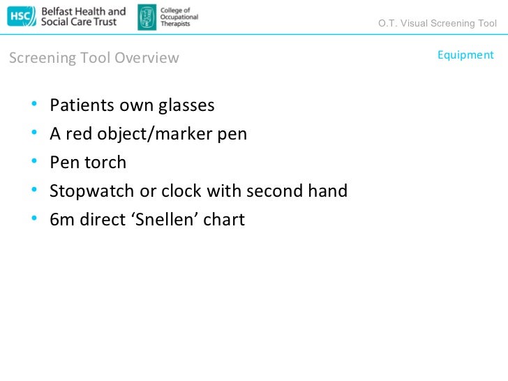 Occupational Therapy Visual Screening Tool