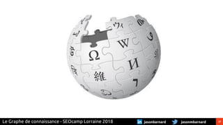 27jasonmbarnardjasonbarnardLe Graphe de connaissance - SEOcamp Lorraine 2018
 