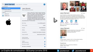39jasonmbarnardjasonbarnardLe Graphe de connaissance - SEOcamp Lorraine 2018
 