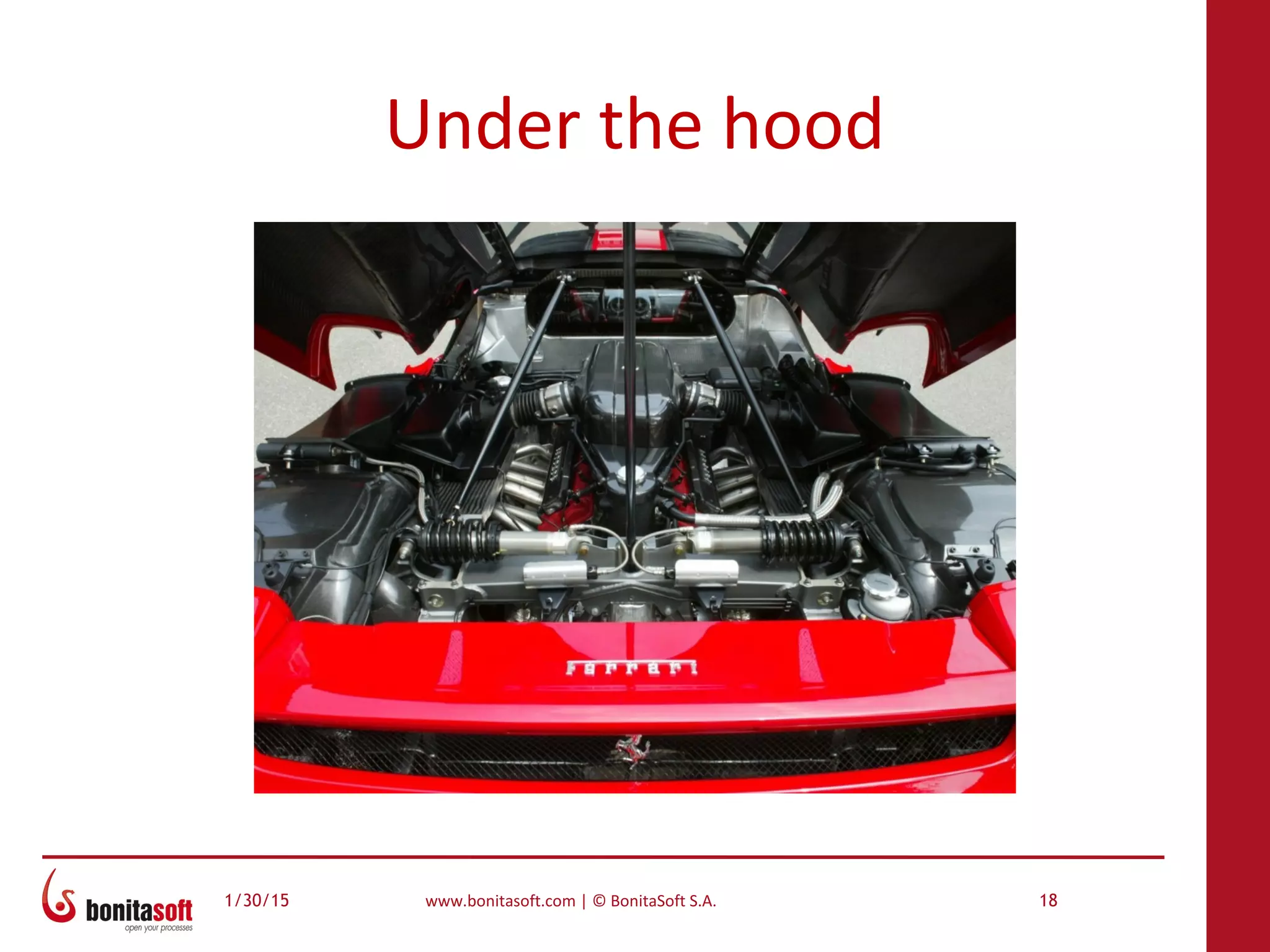 1/30/15 www.bonitasoft.com | © BonitaSoft S.A. 18
Under the hood
 