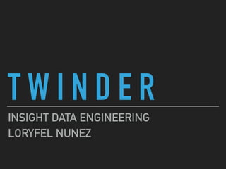 T W I N D E R
INSIGHT DATA ENGINEERING
LORYFEL NUNEZ