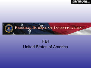 FBI United States of America 