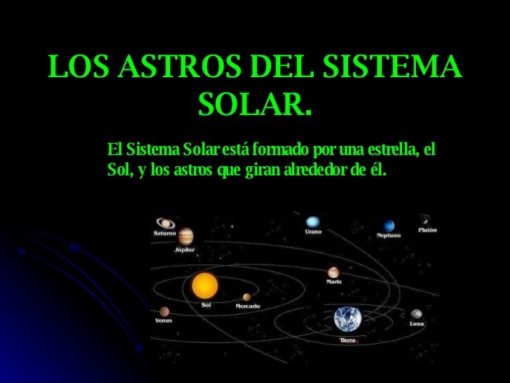 Los Astros Del Sistema Solar