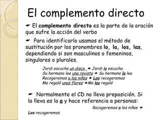 Los Complementos Verbales | PPT
