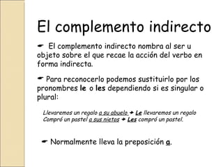 Los Complementos Verbales | PPT
