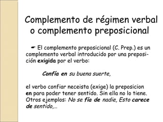 Los Complementos Verbales | PPT