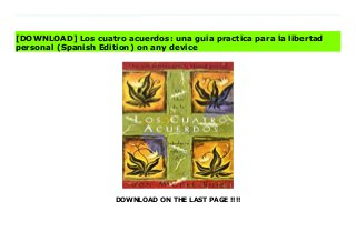 DOWNLOAD ON THE LAST PAGE !!!!
Download direct Los cuatro acuerdos: una guia practica para la libertad personal (Spanish Edition) Don't hesitate Click https://fubbookslocalcenter.blogspot.co.uk/?book=187842436X In The Four Agreements, don Miguel Ruiz reveals the source of self-limiting beliefs that rob us of joy and create needless suffering. Based on ancient Toltec wisdom, the Four Agreements offer a powerful code of conduct that can rapidly transform our lives to a new experience of freedom, true happiness, and love. The Four Agreements are: Be Impeccable With Your Word, Don't Take Anything Personally, Don't Make Assumptions, Always Do Your Best. Download Online PDF Los cuatro acuerdos: una guia practica para la libertad personal (Spanish Edition), Download PDF Los cuatro acuerdos: una guia practica para la libertad personal (Spanish Edition), Download Full PDF Los cuatro acuerdos: una guia practica para la libertad personal (Spanish Edition), Read PDF and EPUB Los cuatro acuerdos: una guia practica para la libertad personal (Spanish Edition), Read PDF ePub Mobi Los cuatro acuerdos: una guia practica para la libertad personal (Spanish Edition), Reading PDF Los cuatro acuerdos: una guia practica para la libertad personal (Spanish Edition), Read Book PDF Los cuatro acuerdos: una guia practica para la libertad personal (Spanish Edition), Download online Los cuatro acuerdos: una guia practica para la libertad personal (Spanish Edition), Read Los cuatro acuerdos: una guia practica para la libertad personal (Spanish Edition) pdf, Read epub Los cuatro acuerdos: una guia practica para la libertad personal (Spanish Edition), Download pdf Los cuatro acuerdos: una guia practica para la libertad personal (Spanish Edition), Download ebook Los cuatro acuerdos: una guia practica para la libertad personal (Spanish Edition), Download pdf Los cuatro acuerdos: una guia practica para la libertad personal (Spanish Edition), Los cuatro acuerdos: una guia practica para la libertad personal (Spanish Edition) Online Download Best
Book Online Los cuatro acuerdos: una guia practica para la libertad personal (Spanish Edition), Read Online Los cuatro acuerdos: una guia practica para la libertad personal (Spanish Edition) Book, Read Online Los cuatro acuerdos: una guia practica para la libertad personal (Spanish Edition) E-Books, Read Los cuatro acuerdos: una guia practica para la libertad personal (Spanish Edition) Online, Read Best Book Los cuatro acuerdos: una guia practica para la libertad personal (Spanish Edition) Online, Download Los cuatro acuerdos: una guia practica para la libertad personal (Spanish Edition) Books Online Read Los cuatro acuerdos: una guia practica para la libertad personal (Spanish Edition) Full Collection, Read Los cuatro acuerdos: una guia practica para la libertad personal (Spanish Edition) Book, Download Los cuatro acuerdos: una guia practica para la libertad personal (Spanish Edition) Ebook Los cuatro acuerdos: una guia practica para la libertad personal (Spanish Edition) PDF Read online, Los cuatro acuerdos: una guia practica para la libertad personal (Spanish Edition) pdf Download online, Los cuatro acuerdos: una guia practica para la libertad personal (Spanish Edition) Download, Read Los cuatro acuerdos: una guia practica para la libertad personal (Spanish Edition) Full PDF, Download Los cuatro acuerdos: una guia practica para la libertad personal (Spanish Edition) PDF Online, Download Los cuatro acuerdos: una guia practica para la libertad personal (Spanish Edition) Books Online, Read Los cuatro acuerdos: una guia practica para la libertad personal (Spanish Edition) Full Popular PDF, PDF Los cuatro acuerdos: una guia practica para la libertad personal (Spanish Edition) Download Book PDF Los cuatro acuerdos: una guia practica para la libertad personal (Spanish Edition), Read online PDF Los cuatro acuerdos: una guia practica para la libertad personal (Spanish Edition), Read Best Book Los cuatro acuerdos: una guia practica para la libertad personal (Spanish Edition), Download PDF Los cuatro
acuerdos: una guia practica para la libertad personal (Spanish Edition) Collection, Download PDF Los cuatro acuerdos: una guia practica para la libertad personal (Spanish Edition) Full Online, Read Best Book Online Los cuatro acuerdos: una guia practica para la libertad personal (Spanish Edition), Read Los cuatro acuerdos: una guia practica para la libertad personal (Spanish Edition) PDF files, Read PDF Free sample Los cuatro acuerdos: una guia practica para la libertad personal (Spanish Edition), Read PDF Los cuatro acuerdos: una guia practica para la libertad personal (Spanish Edition) Free access, Read Los cuatro acuerdos: una guia practica para la libertad personal (Spanish Edition) cheapest, Read Los cuatro acuerdos: una guia practica para la libertad personal (Spanish Edition) Free acces unlimited
[DOWNLOAD] Los cuatro acuerdos: una guia practica para la libertad
personal (Spanish Edition) on any device
 