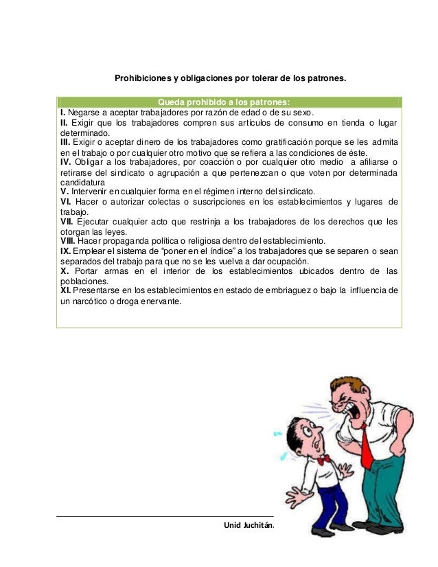 Los derechosyobligacionesdelospatronesytrabajadores