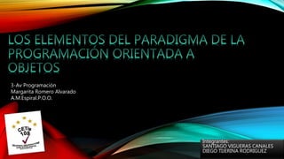 Integrantes:
SANTIAGO VIGUERAS CANALES
DIEGO TIJERINA RODRIGUEZ
3-Av Programación
Margarita Romero Alvarado
A.M.Espiral.P.O.O.
 