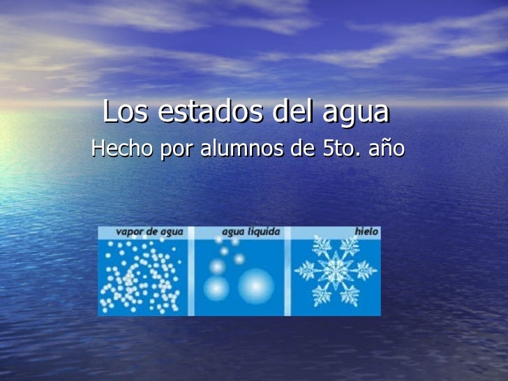 Los Estados Del agua