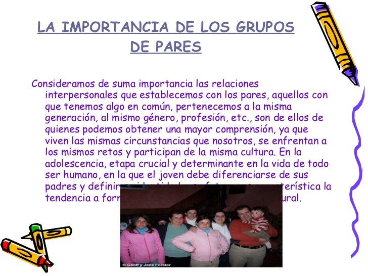 Los Grupos De Pares Los Grupos De Pares