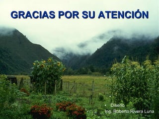GRACIAS POR SU ATENCIÓN Diseño Ing. Roberto Rivera Luna 