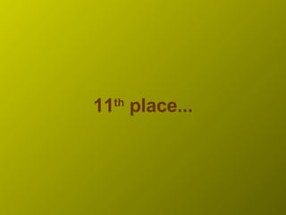 11 th  place... 