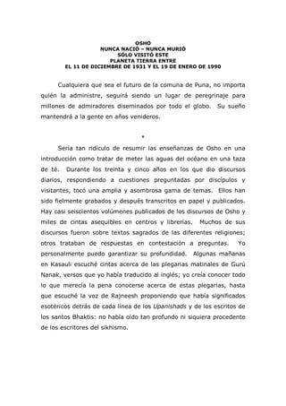 Los Misterios De La Vida  Osho