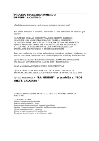 Los Procesos de Calidad