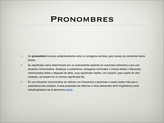 Los pronombres