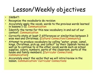 Swbat Lesson Objectives Los Tres Reyes Magos | PPT
