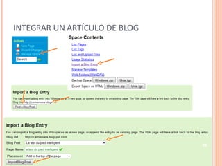 INTEGRAR UN ARTÍCULO DE BLOG 