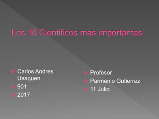  Carlos Andres
Usaquen
 901
 2017
 Profesor
 Parmenio Gutierrez
 11 Julio
 
