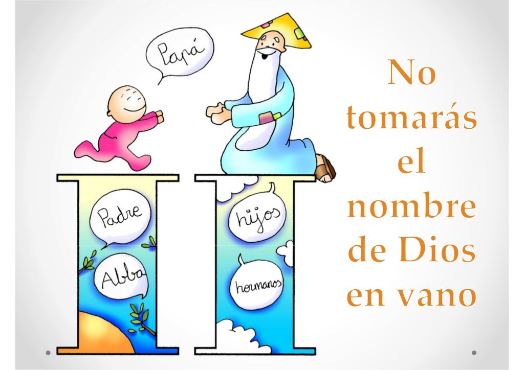 Los 10 mandamientos de la ley de Dios con imágenes de Fano
