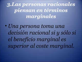 Terminos Marginales Los 10 principios de la economia | PPT