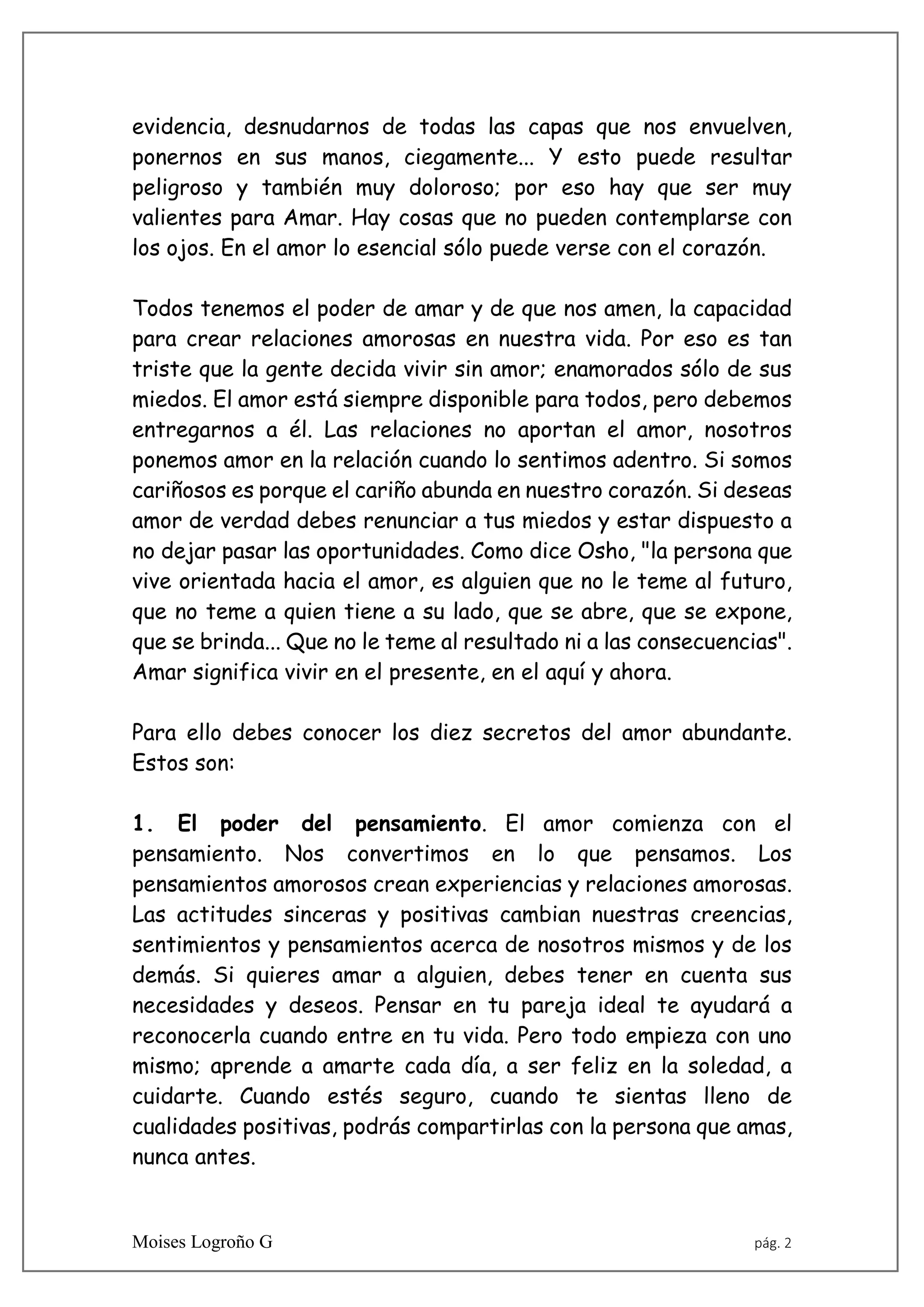 Los 10 secretos del amor abundante y los secretos del verdadero amor | PDF