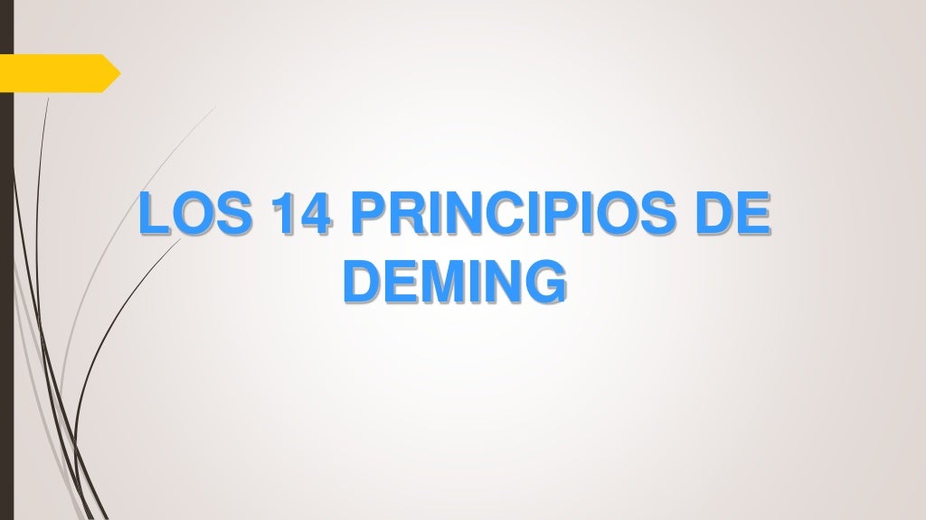 Los 14 principios de Deming