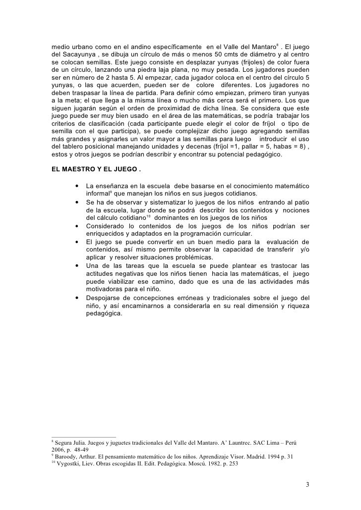 Juegos Populares Y La Matematica