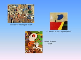 El carnaval del arlequín (1925)La Sonrisa de una Lágrima (1973)Interior holandes (1928)