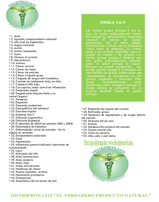Los 55 Beneficios Del Omega 3 6 9