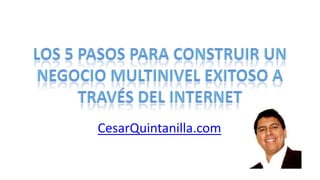 Los 5 pasos para construir un negocio multinivel exitoso a través del internet CesarQuintanilla.com 
