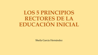 LOS 5 PRINCIPIOS
RECTORES DE LA
EDUCACIÓN INICIAL
Sheila García Hernández
 
